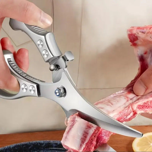 Tijeras Multiuso de Acero 2x1 - Despresa el Pollo en Minutos