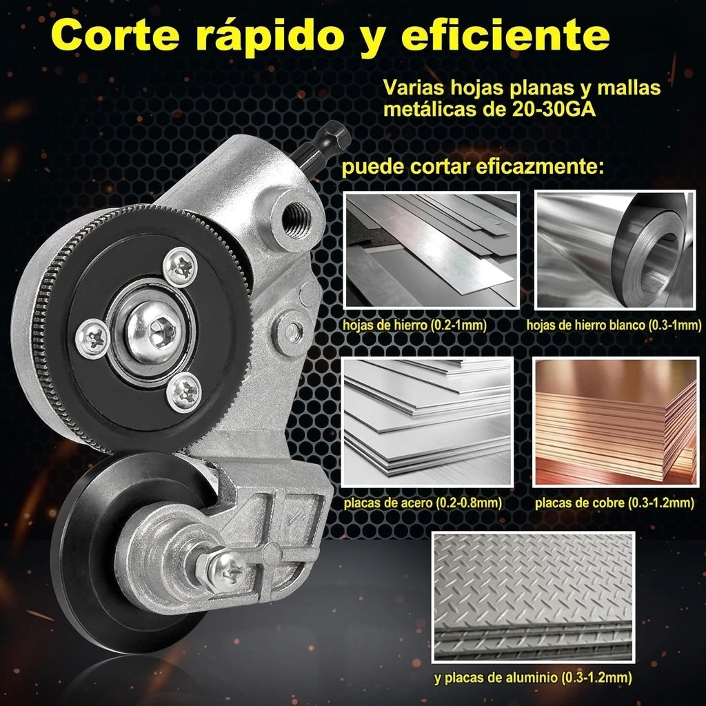 Cortadora de Metal para Taladro - Corta Láminas Sin Deformar