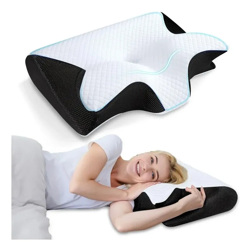 Almohada Ergonómica Viscoelástica – Despierta Sin Dolor de Cuello