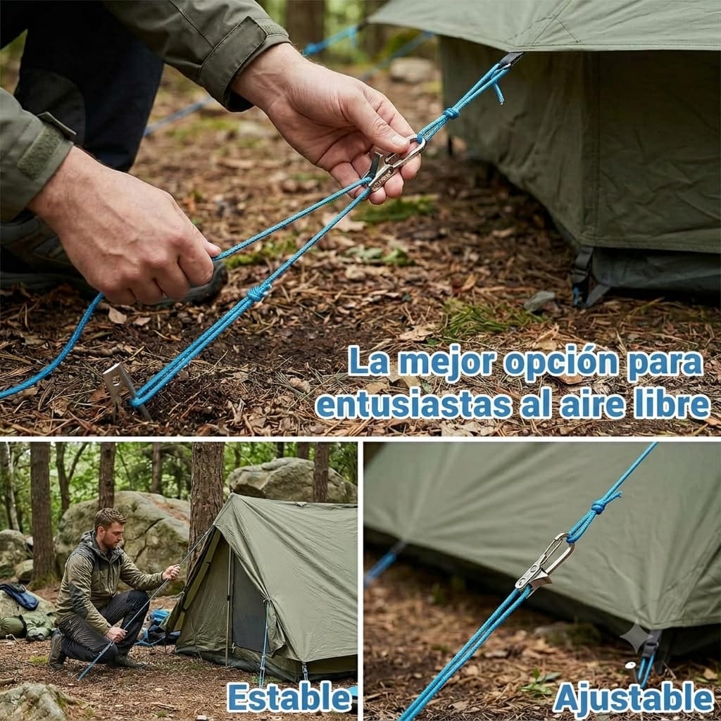 (6x1) - TensaPro - Arma tu carpa en segundos, sin nudos ni problemas