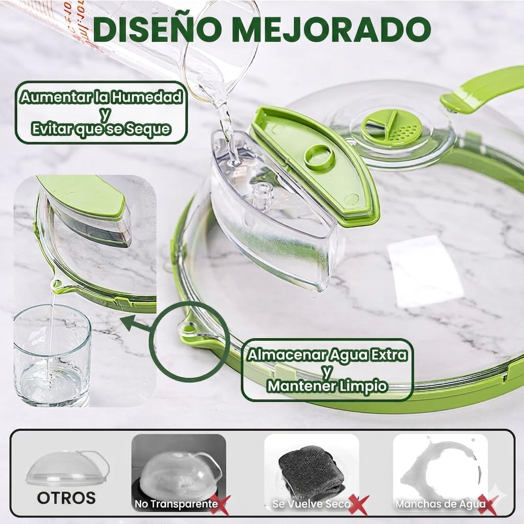 SplashGuard Pro — Calienta sin ensuciar el microondas