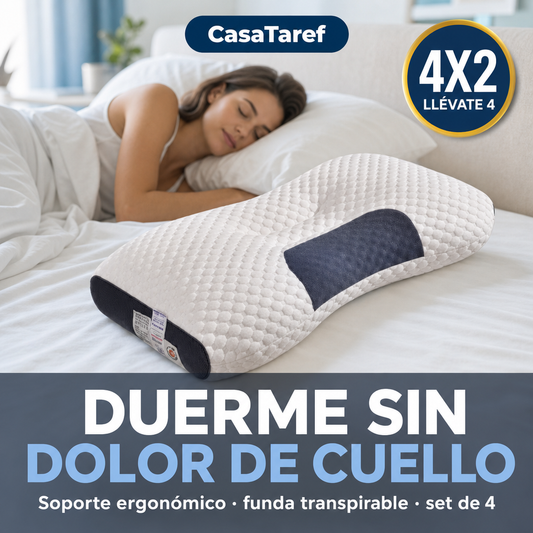 Almohada Cervical Ergonómica 4X2 – Duerme sin Dolor de Cuello