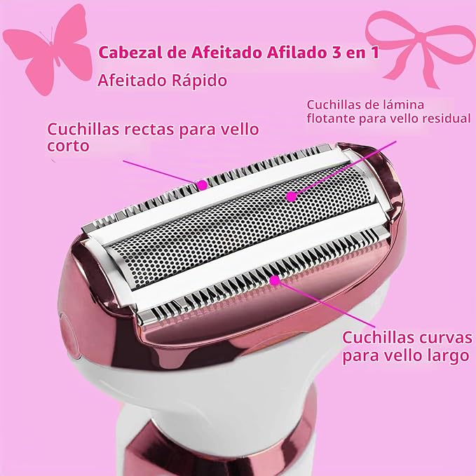 Depiladora Femenina 4 en 1 - Piel suave sin dolor ni irritación