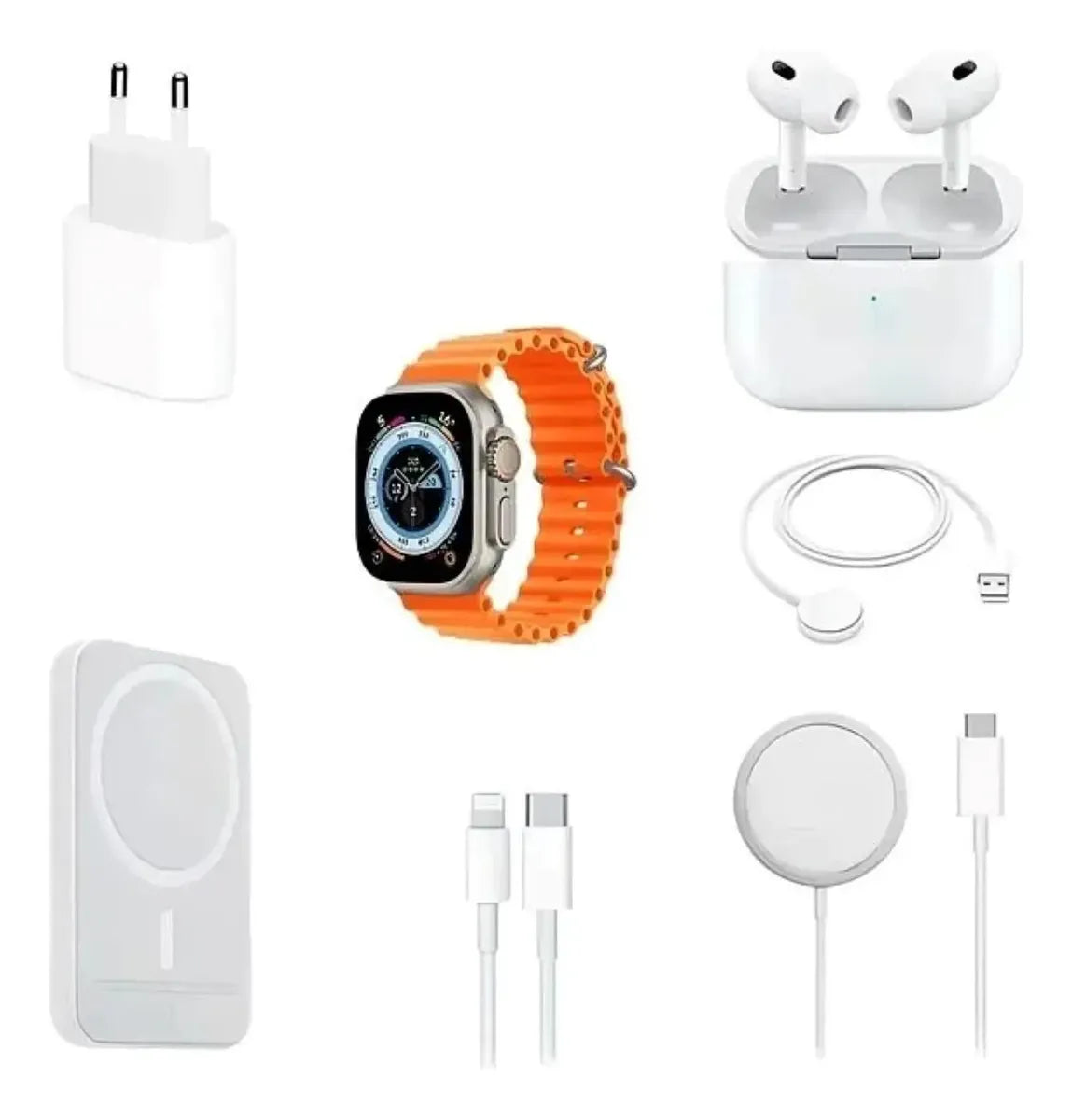 Combo Smartwatch X8 4 en 1 - Reloj, Audífonos y Power Bank