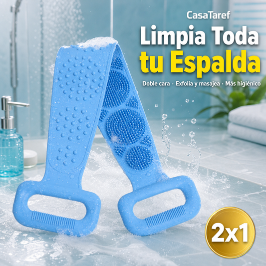 Cepillo Corporal de Silicona 2x1 – Exfolia y Alcanza Toda tu Espalda