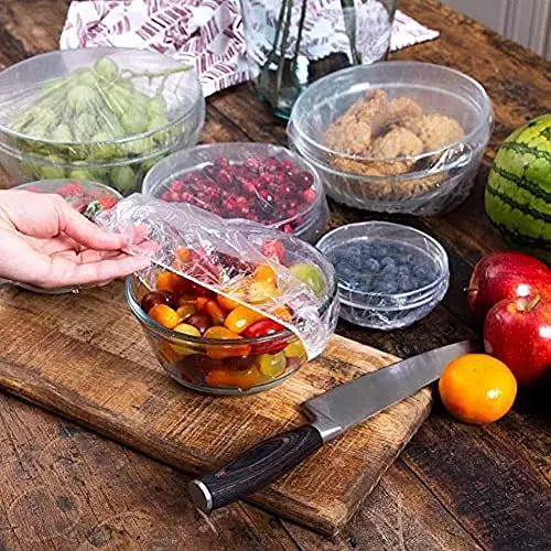 Fundas Elásticas para Alimentos – 100 Piezas – Todo Fresco y Tapado