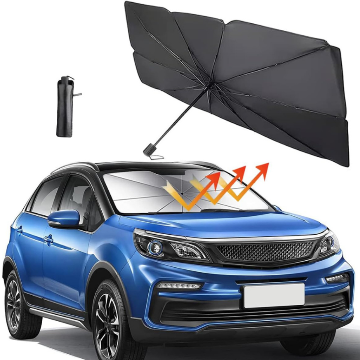 Parasol Retráctil Automático – Bloquea el Calor – Mantén tu Auto Fresco en Segundos