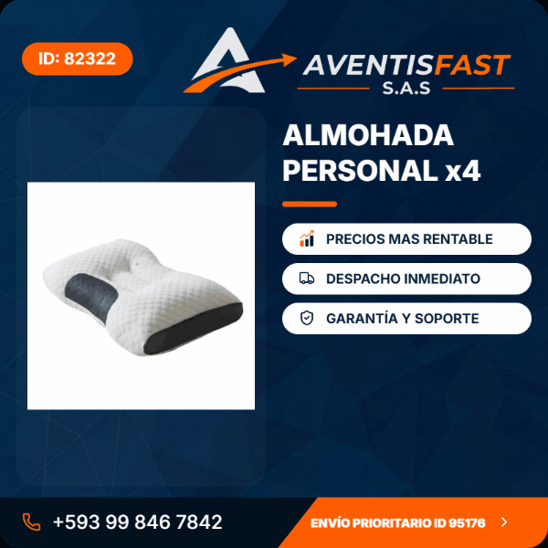 Almohada Cervical Ergonómica 4X2 – Duerme sin Dolor de Cuello