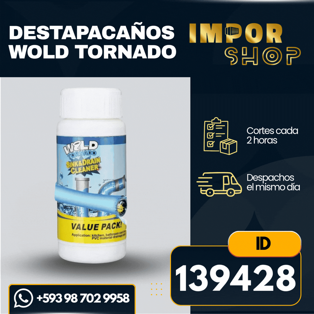 Wild Tornado 3x1 - Destapa tus tuberías en minutos sin plomero