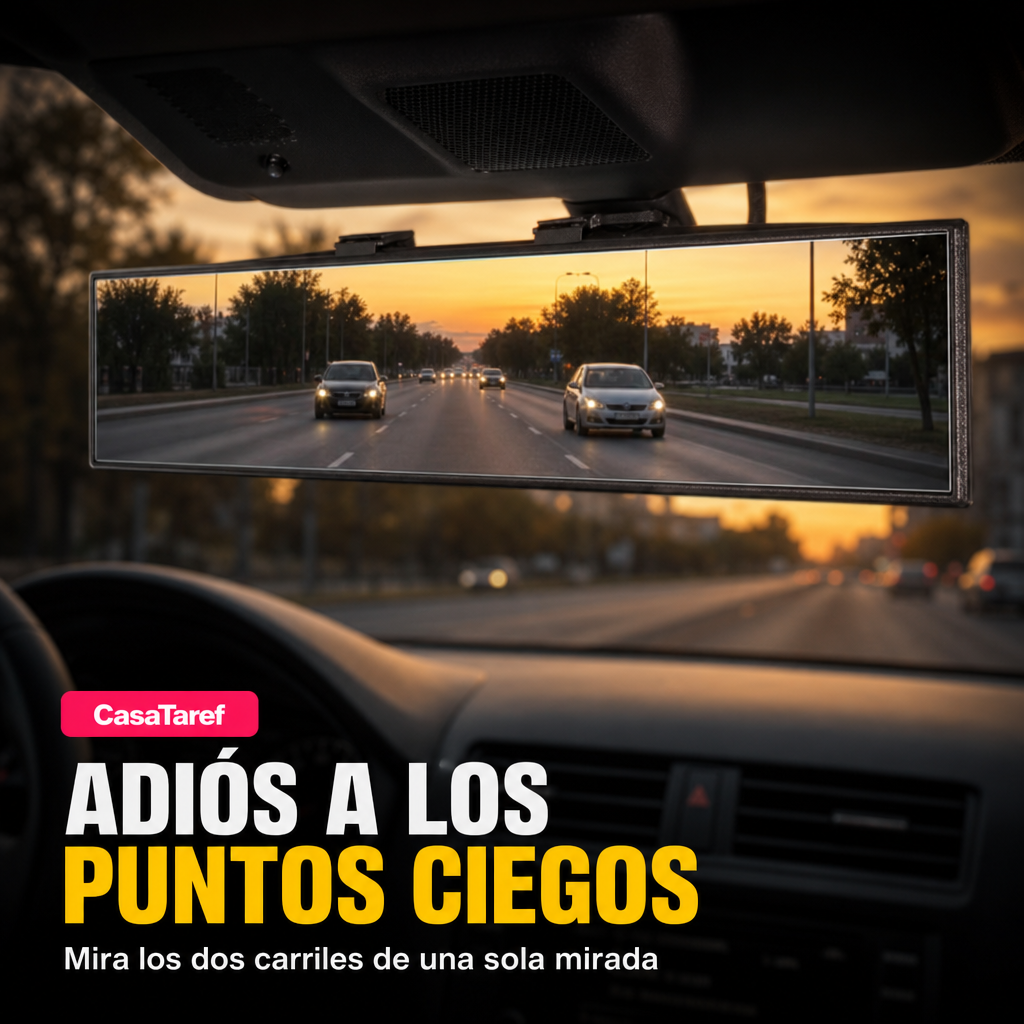 Espejo Panorámico CasaTaref - Mira Todo Atrás Sin Puntos Ciegos