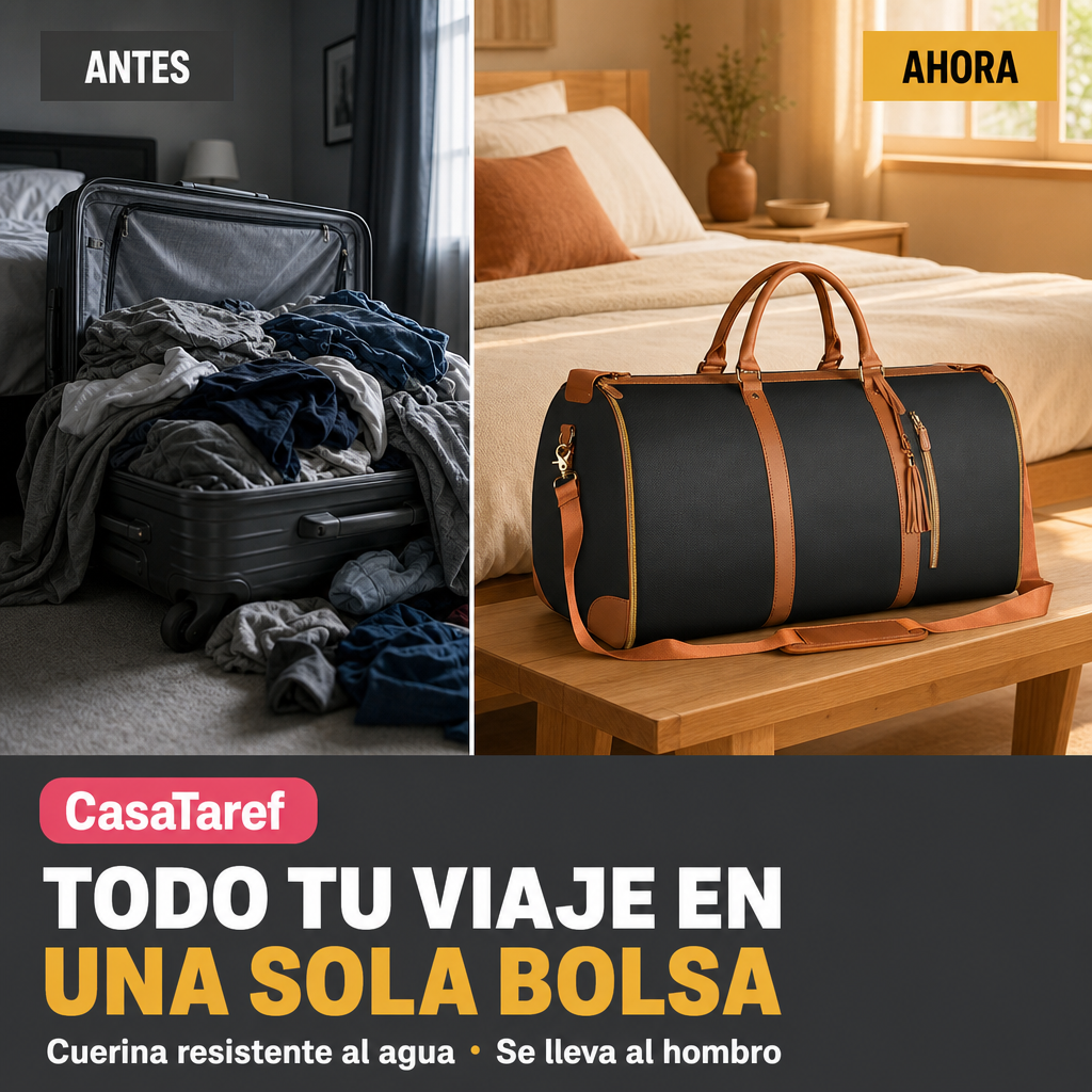 Bolsa de Viaje Cuerina CasaTaref - Viaja Elegante y Ligero