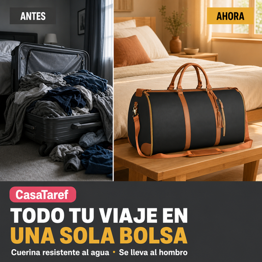 Bolsa de Viaje Cuerina CasaTaref - Viaja Elegante y Ligero