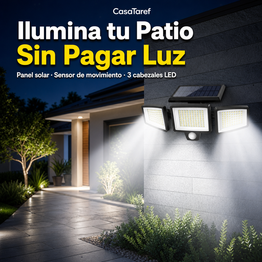 Reflector Solar LED – Luz Potente de Noche Sin Pagar Más Luz