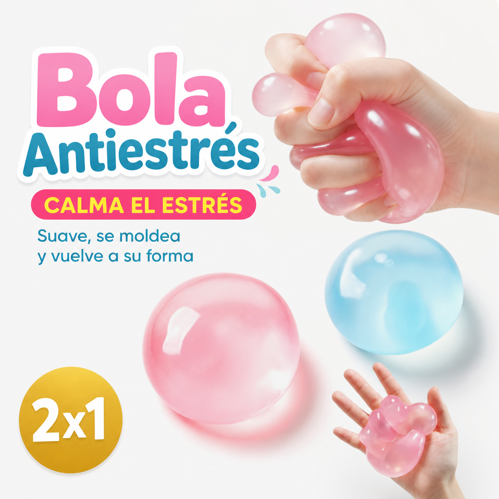 Bola Antiestrés 2x1 - Calma la Ansiedad en Tus Manos