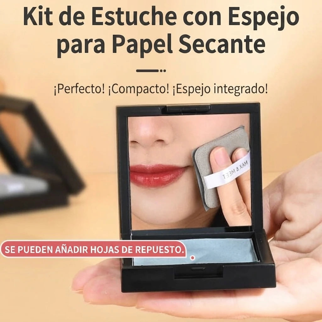 Hojas Absorbentes de Aceite - Rostro Mate y Sin Brillo Todo el Día