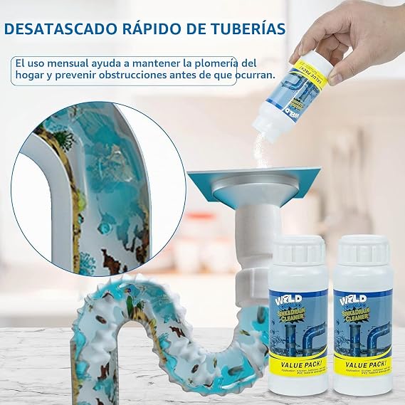 Wild Tornado 3x1 - Destapa tus tuberías en minutos sin plomero