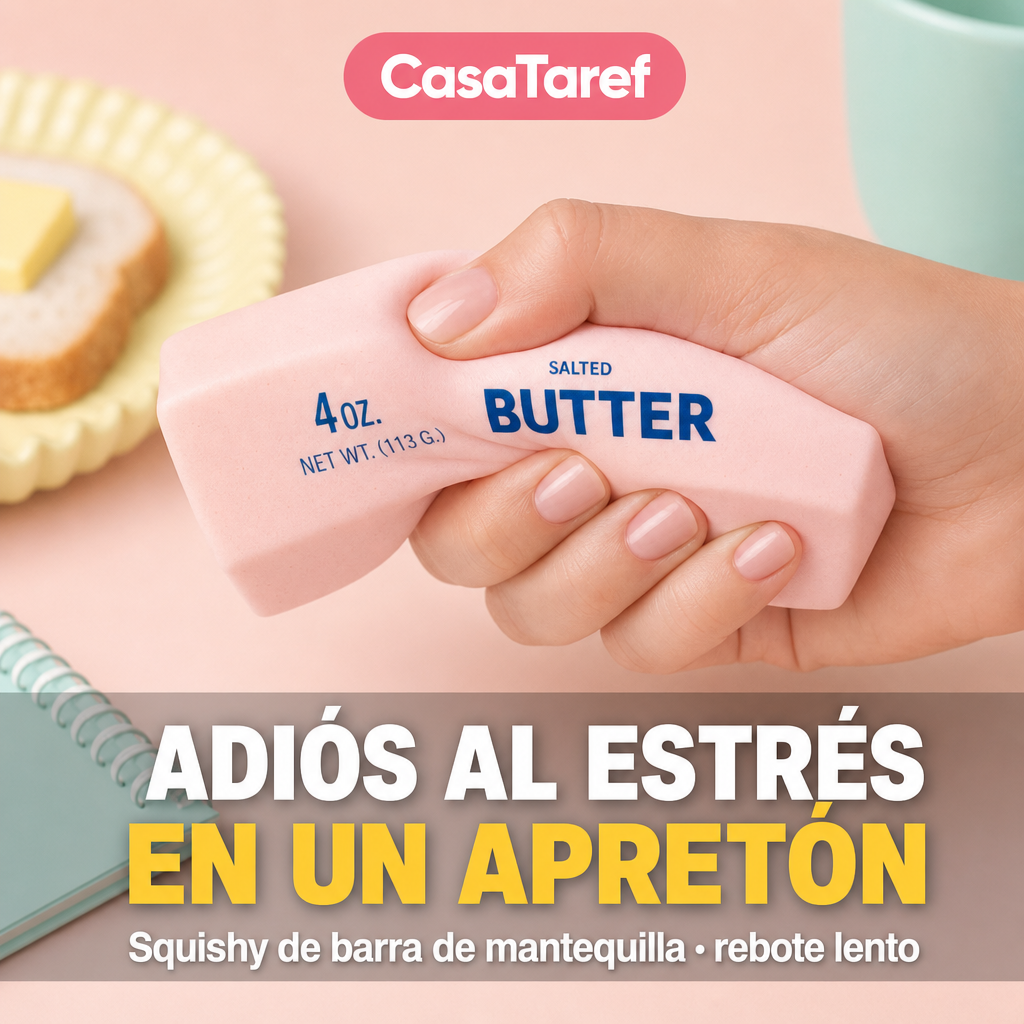 Squishy Barra de Mantequilla – Antiestrés Suave y Súper Realista