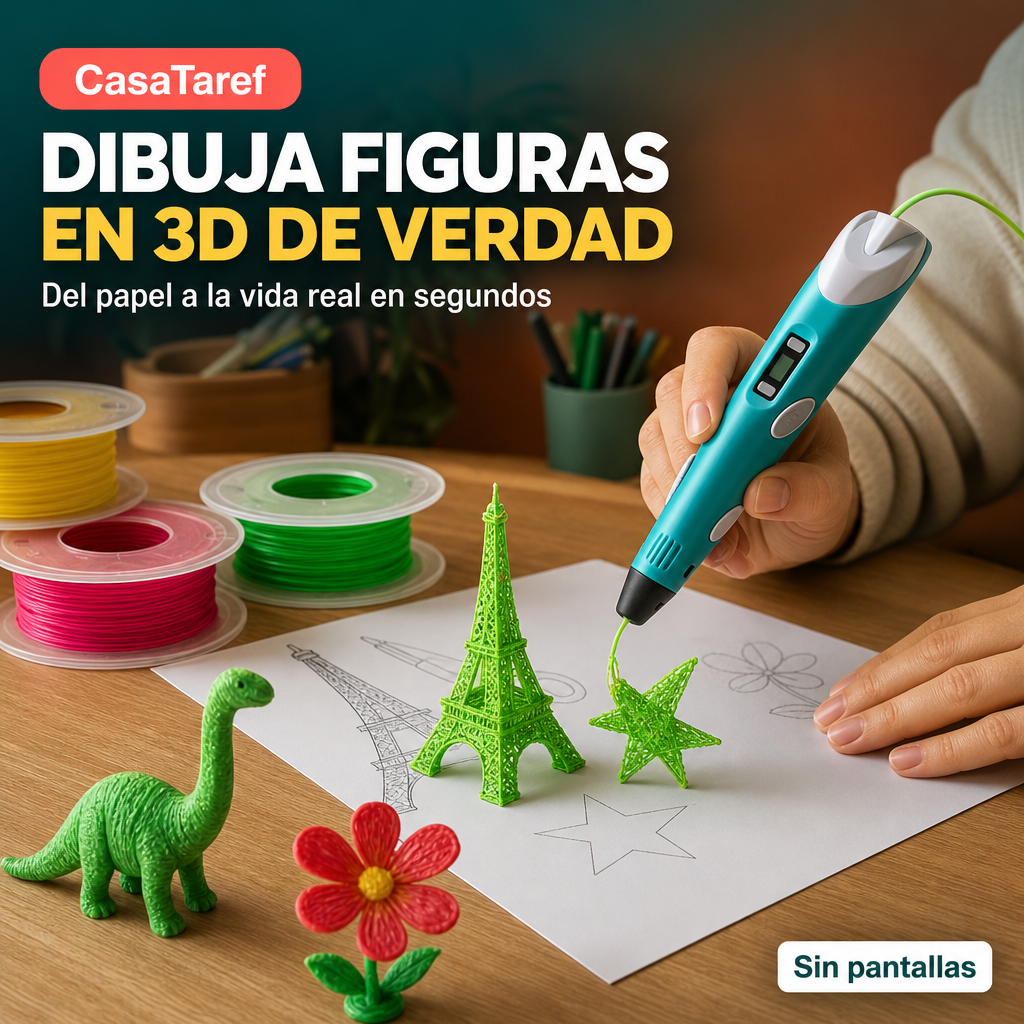 Lápiz 3D CasaTaref - Dibuja Figuras Reales en el Aire