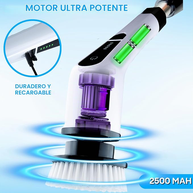 Cepillo Eléctrico 7 en 1 - Limpia Tu Casa Sin Frotar