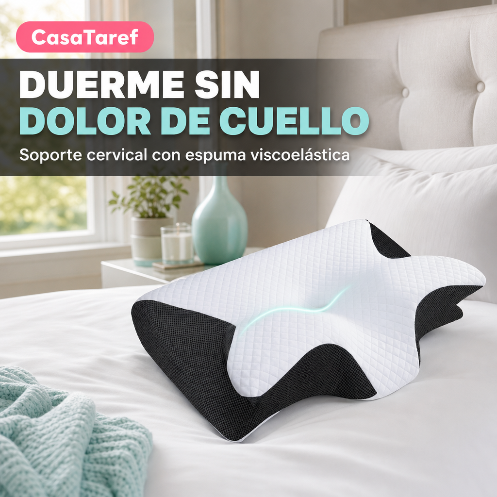 Almohada Ergonómica Viscoelástica – Despierta Sin Dolor de Cuello