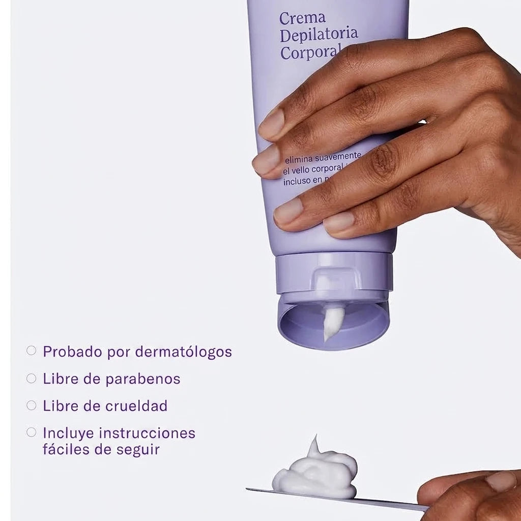 Crema Depilatoria Corporal - Piel Suave Sin Dolor ni Cortes