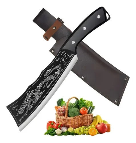 Cuchillo Samurai Dragon 2x1 - Parte el hueso de un solo golpe