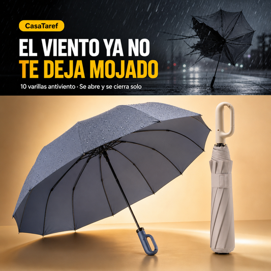 Paraguas Antiviento CasaTaref - Cabe en Tu Cartera y No se Voltea