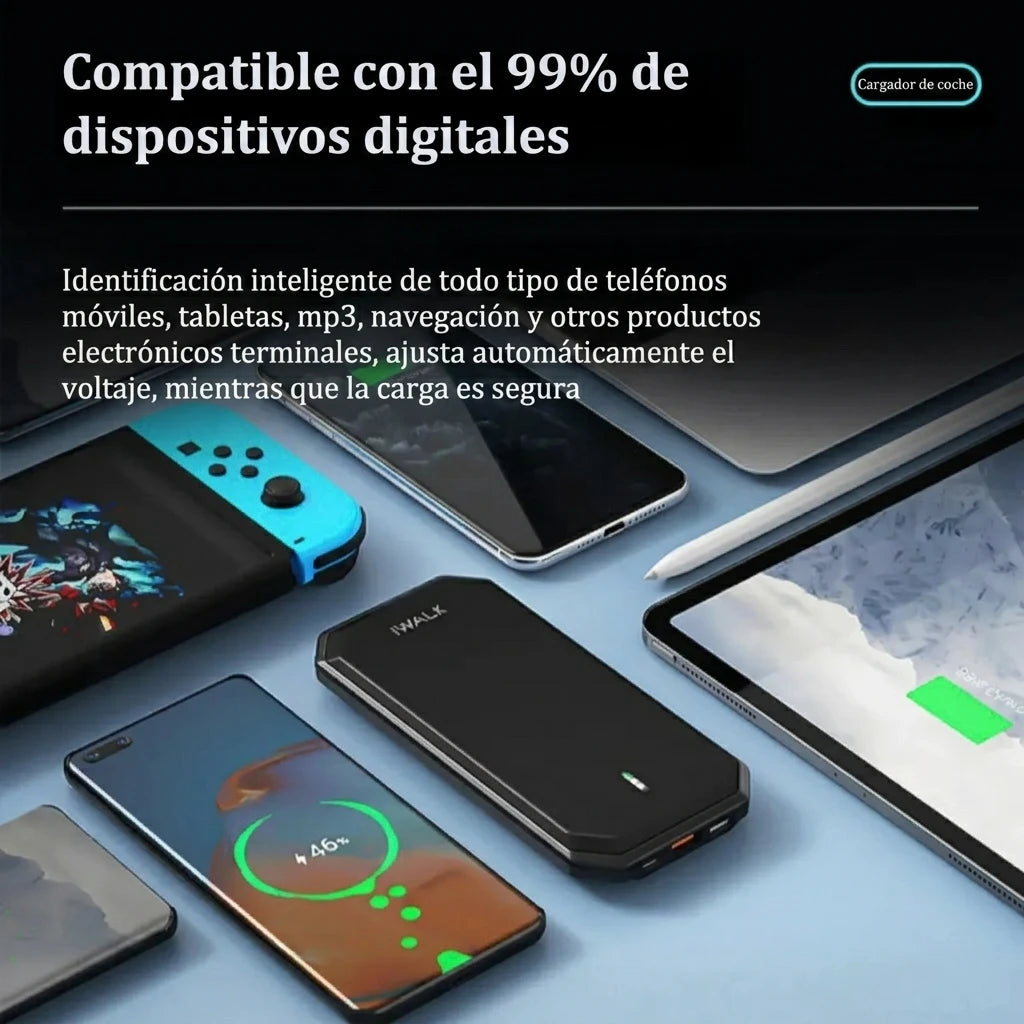 Cargador Retráctil T4 - Carga Rápida Sin Cables Sueltos