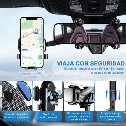 Soporte Premium 360° 2x1 - Mira el GPS sin Bajar la Vista
