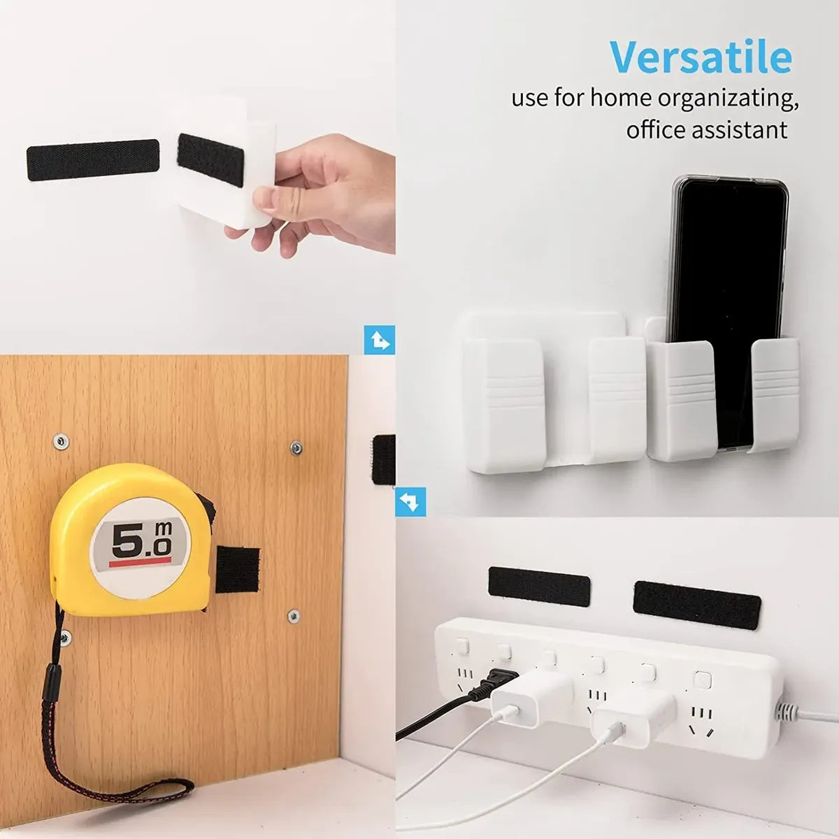 Velcro Adhesivo - Cuelga y Fija Sin Taladro (20 Tiras)