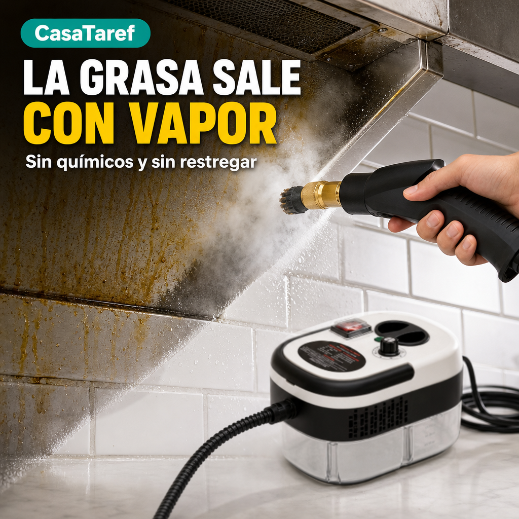Limpiador a Vapor CasaTaref - Deja Todo Como Nuevo Sin Químicos