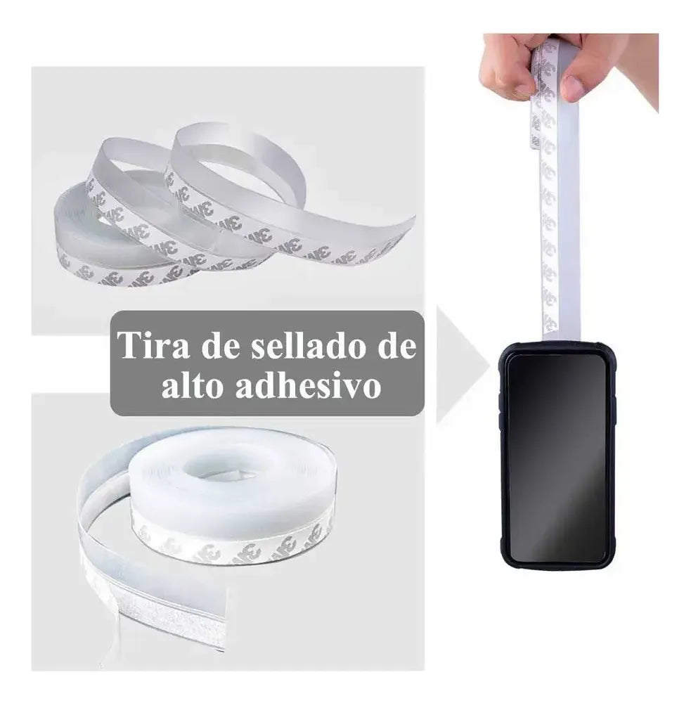 Burlete Autoadhesivo de Silicona – Sella Puertas y Ventanas – 5 Metros