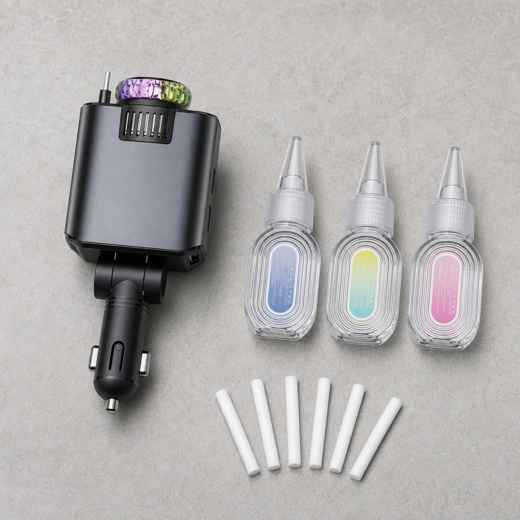 Cargador Aroma 5 en 1 - Carga 45W y tu Auto Siempre Fresco