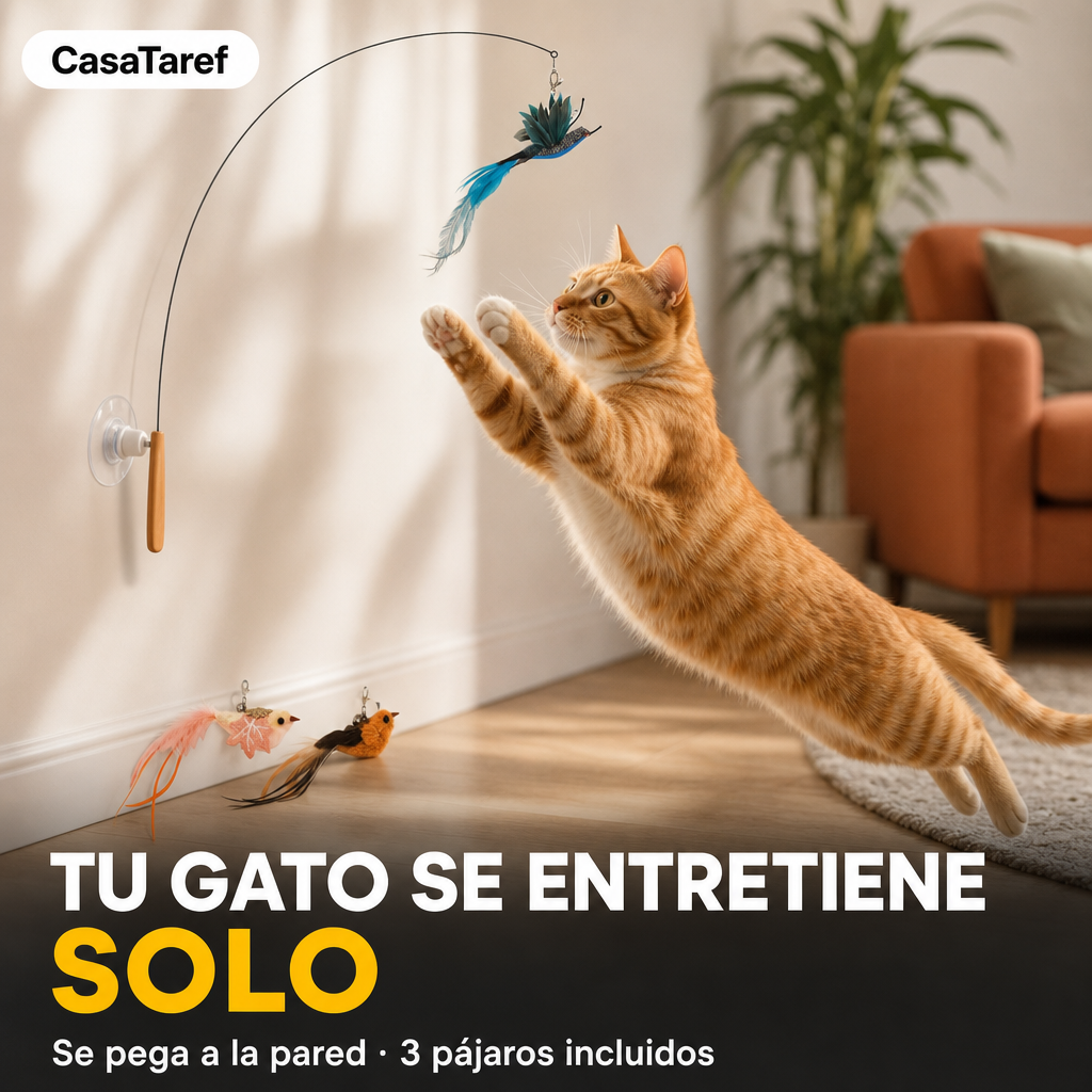 Varita Cazadora para Gatos - Juega Solo, Tú Descansas