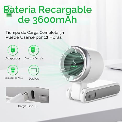 Ventilador Plegable Recargable - Aire Fresco Donde Vayas