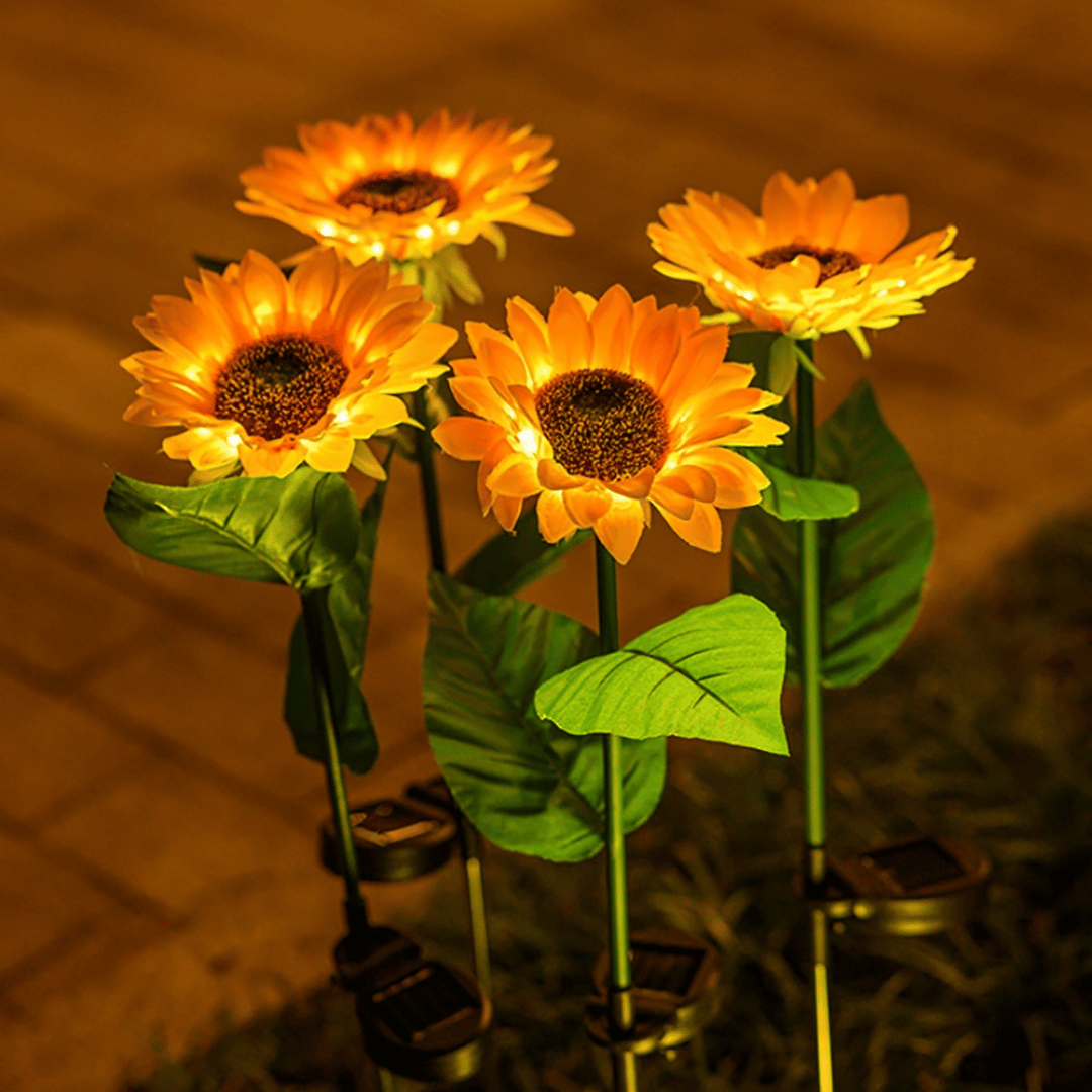 Girasol Solar LED 2x1 - Tu Jardín Se Enciende Solo al Anochecer