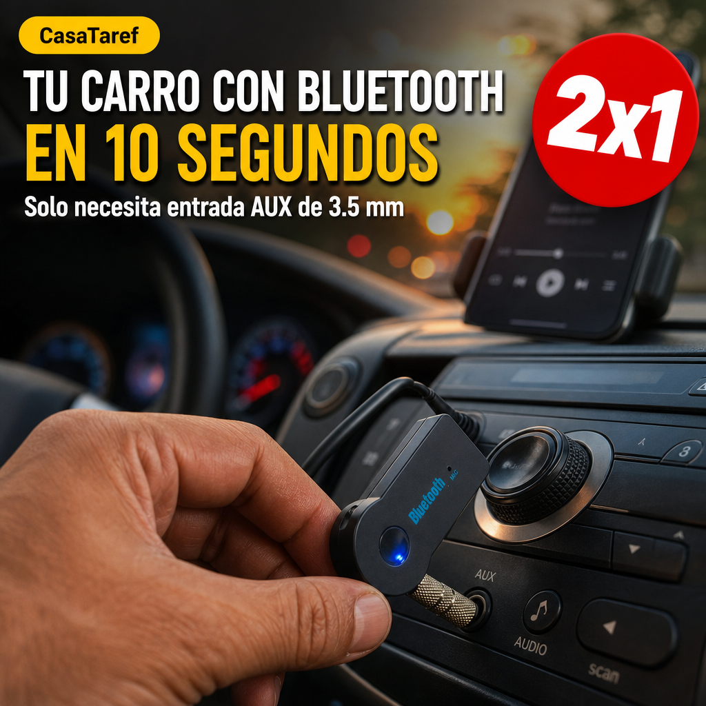 Adaptador Bluetooth Universal 2x1 - Tu Carro Suena Como Nuevo