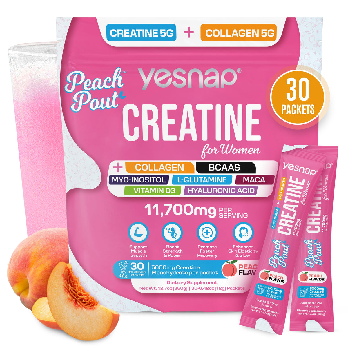 Creatina + Colágeno para Mujeres - Fuerza, Energía y Piel Firme