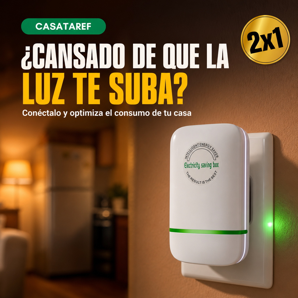 Ahorrador de Energía 2x1 - Cuida el Consumo de Luz de tu Casa
