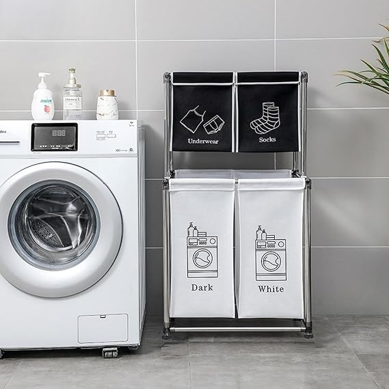 Organizador de Lavandería – Separador de Ropa Doble – Ordena tu ropa en minutos
