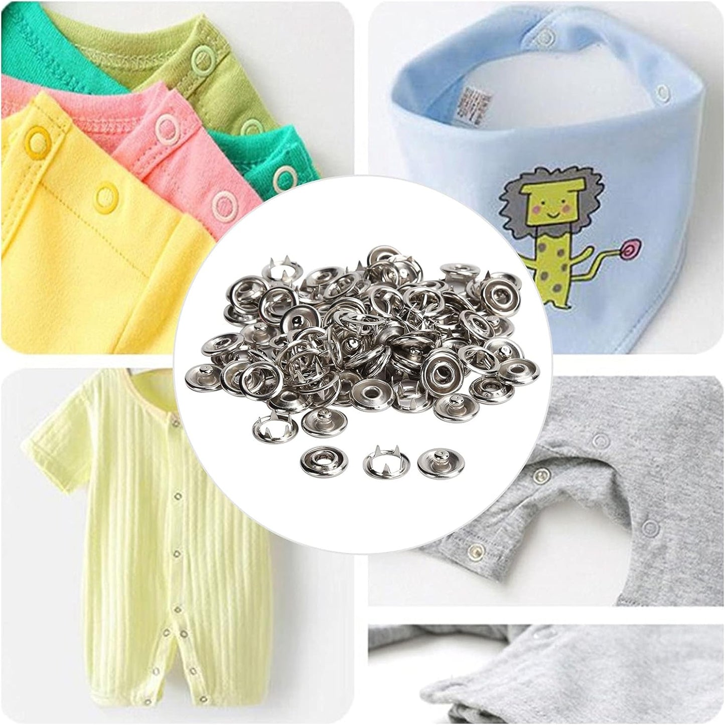 Kit de Botones Metálicos - Instala en Segundos - Arregla tu Ropa Hoy Mismo