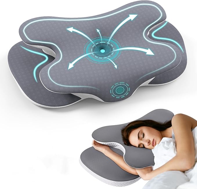 Almohada Cervical Ergonómica – Alivia el Dolor de Cuello y Duerme Profundo Desde la Primera Noche