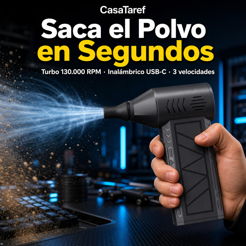Mini Soplador Turbo – Saca el Polvo de Todo en Segundos