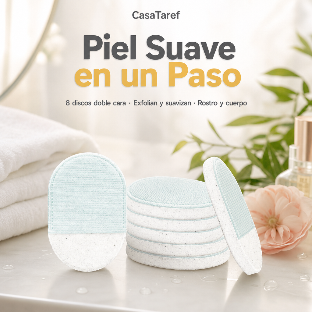 Discos Exfoliantes Doble Cara – Piel Suave, Pack de 8