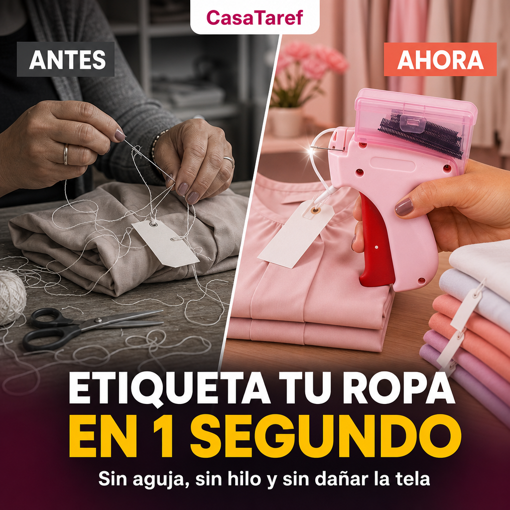 Pistola Etiquetadora CasaTaref - Etiqueta tu Ropa en 1 Segundo