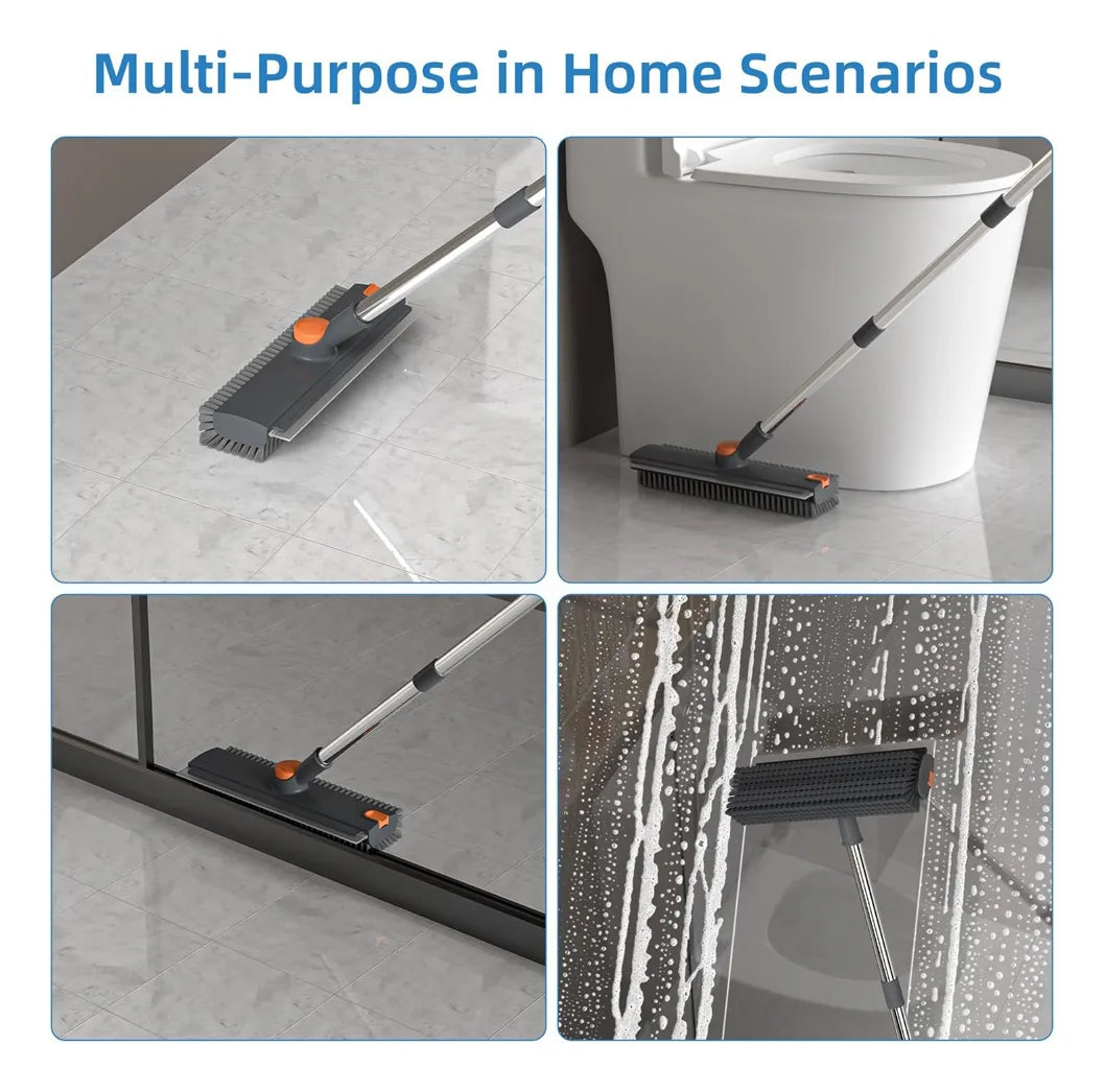 Cepillo Escurridor de Piso 2 en 1 – Mango Extensible Giratorio