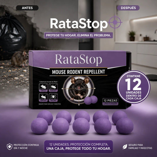 (12 bolitas) - RataStop – Aleja Ratones y Ratas de tu Casa de Forma Natural