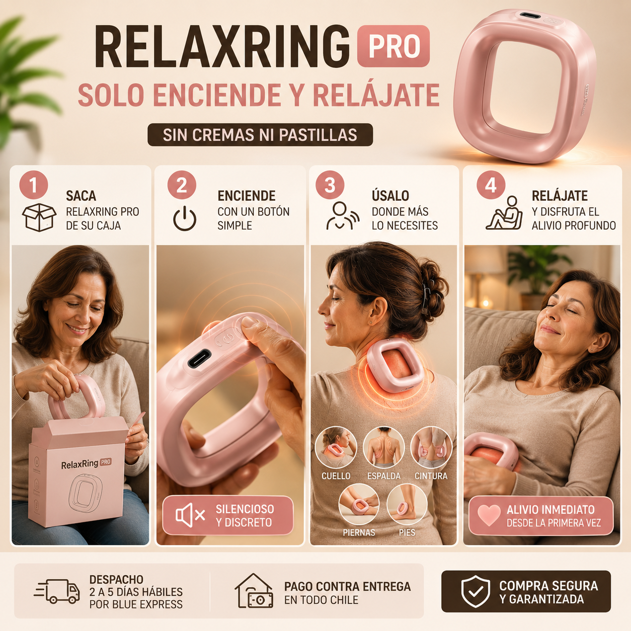 VibRing Pro - Alivia el Dolor Muscular Donde Más lo Necesitas