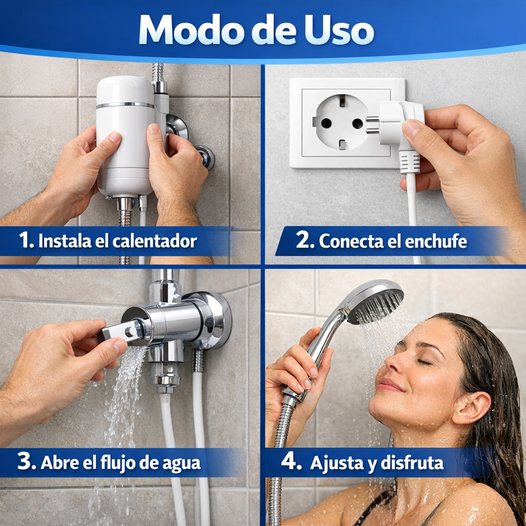Ducha Eléctrica Portátil – Agua Caliente Instantánea – Confort Seguro en Segundos