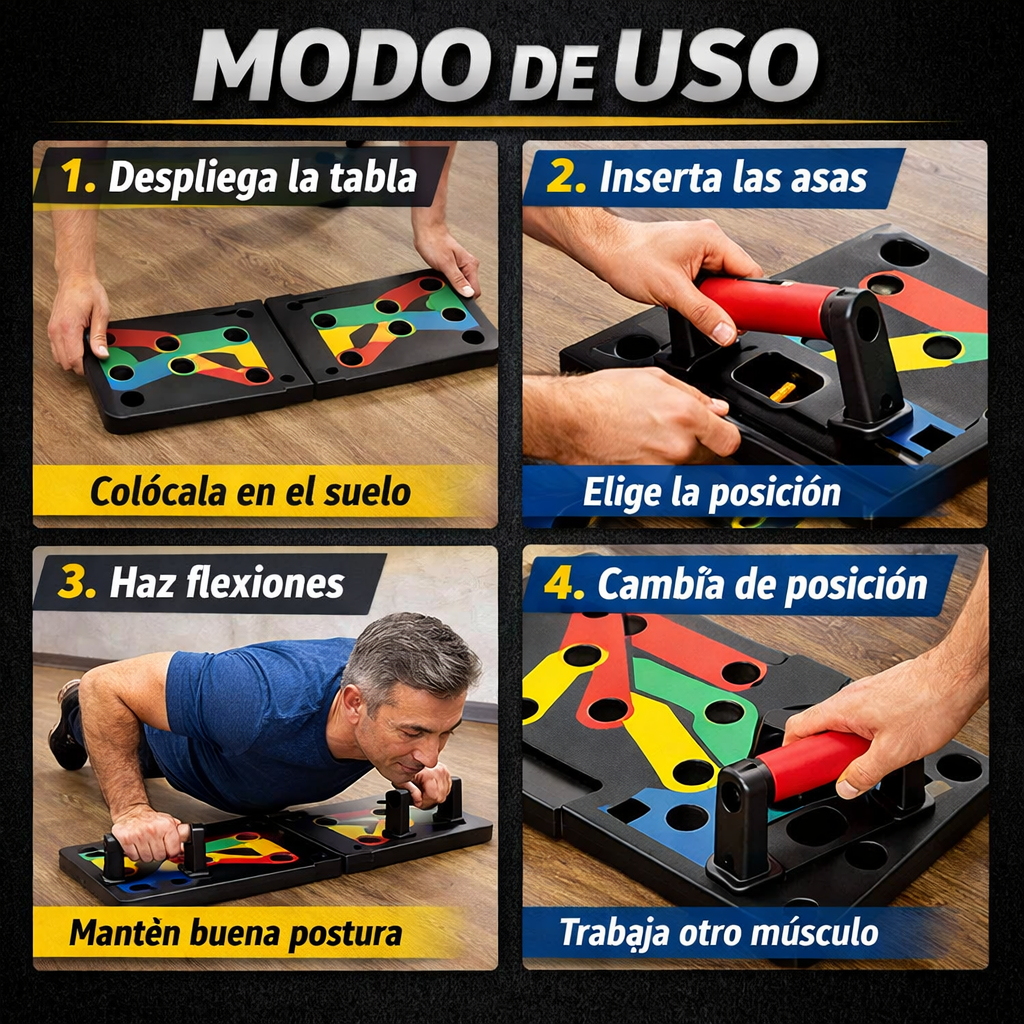 Tabla de Flexiones – Entrenamiento Guiado – Fortalece en Casa desde el Primer Uso